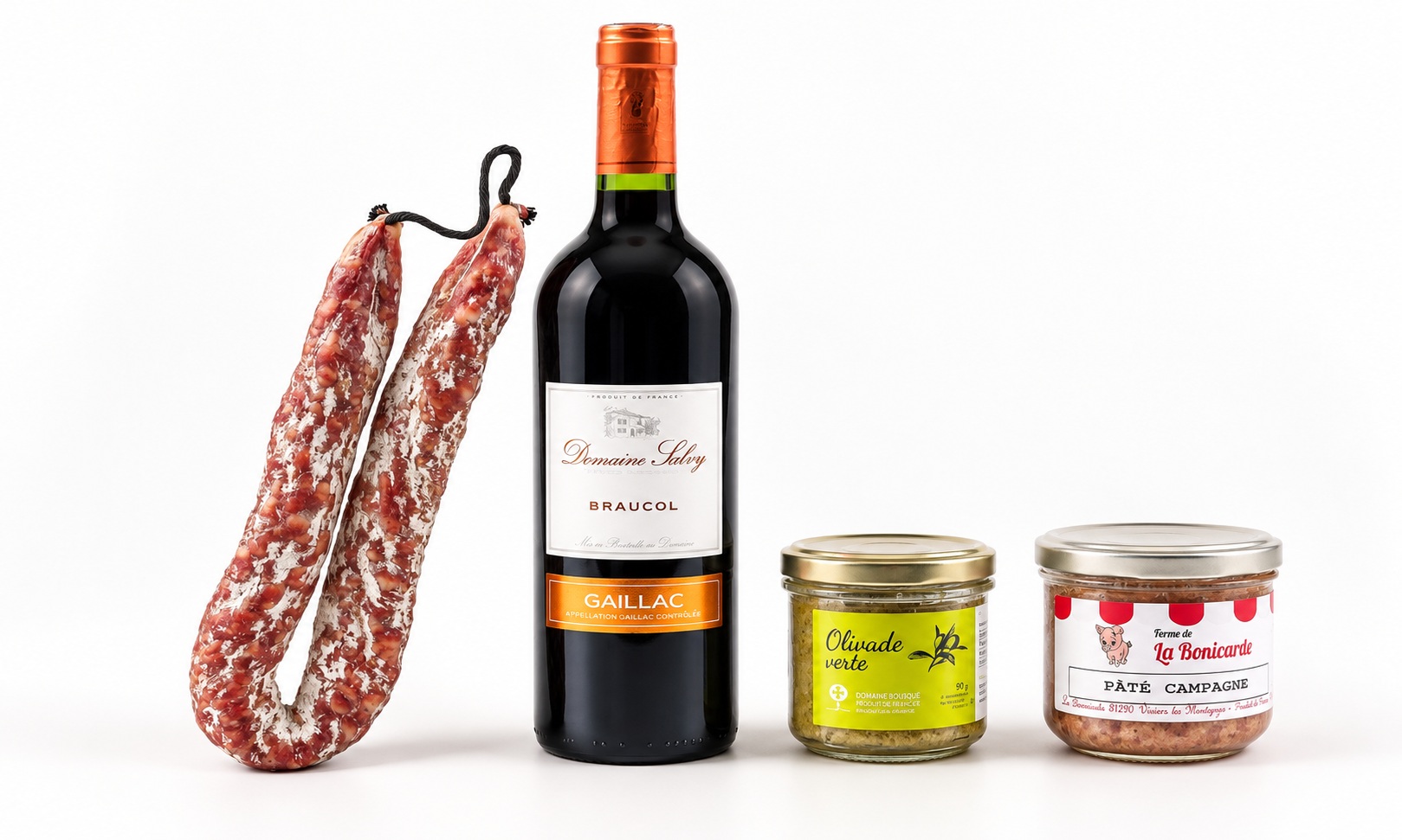 Coffret gourmand Léon et ses quatre produits tarnais