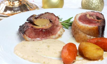 Magret roti au foie gras