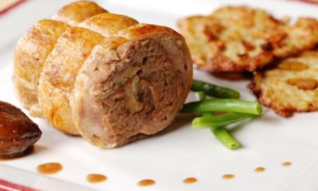 Ballotine de pintade truffées avec sa sauce Cabécou de la colline aux chèvres