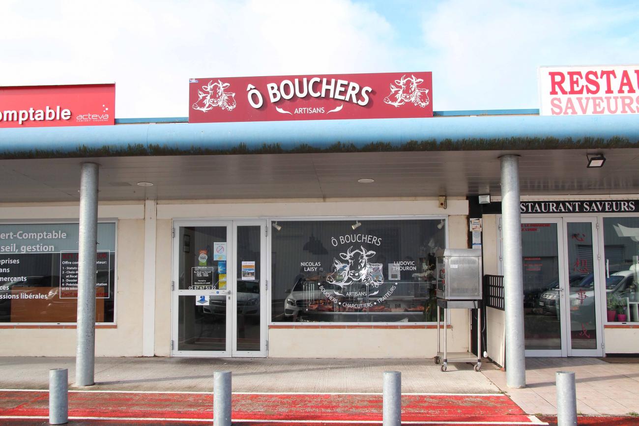 devanture de la boucherie ô bouchers