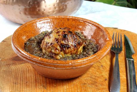 Crepinette de pied de cochon farci au foie gras