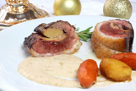 Magret roti au foie gras