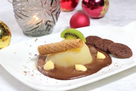 Poire au vin doux de gaillac et au chocolat